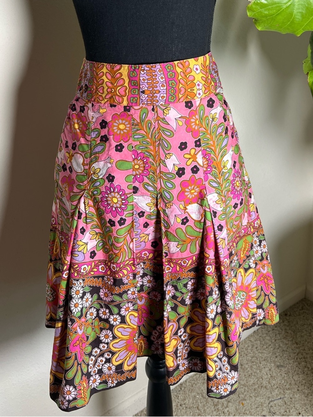 CAbi Women’s Vintage Y2K Ashbury Floral High Rise A-Line Pleated Skirt Size 4 - Picture 12 of 16